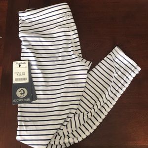Scorpio sol navy and white striped leggings xs
